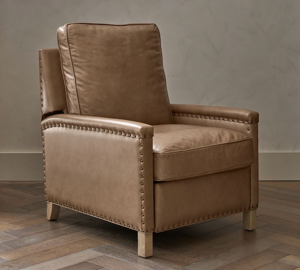 Tyler Square Arm Leather Recliner Pottery Barn Australia